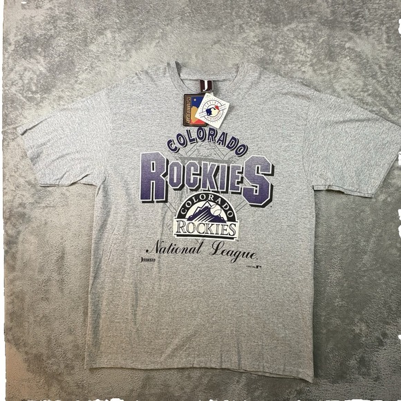 Jostens Other - VTG‎ Jostens Men's XL Gray NWT 1993 Colorado Rockies MLB Deadstock T Shirt